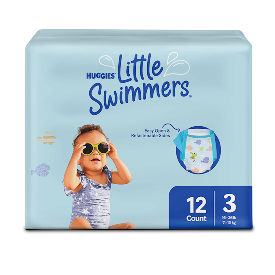 Pañales Huggies Little Swimmers Talla P, 12 uds